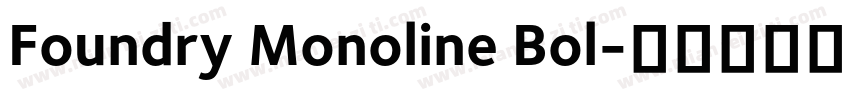 Foundry Monoline Bol字体转换